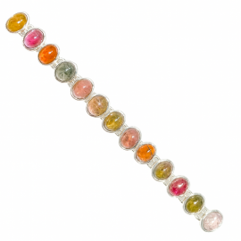 Bratara Argint Turmaline Multicolore Bali