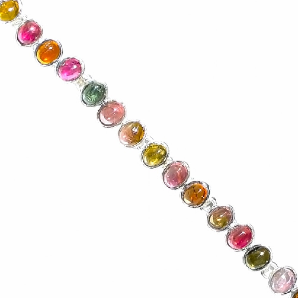 Bratara Argint Turmaline Multicolore Bali