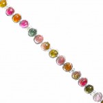 Bratara Argint Turmaline Multicolore Bali