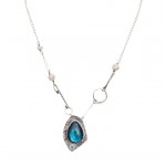 Colier Argint Labradorit Kunis