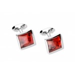 Butoni Argint Chihlimbar Classical Amber