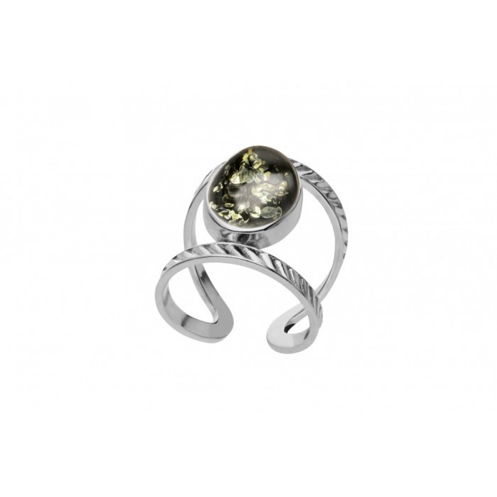 Inel Argint Chihlimbar Verde Arlo