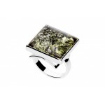 Inel Argint Chihlimbar Verde Lola