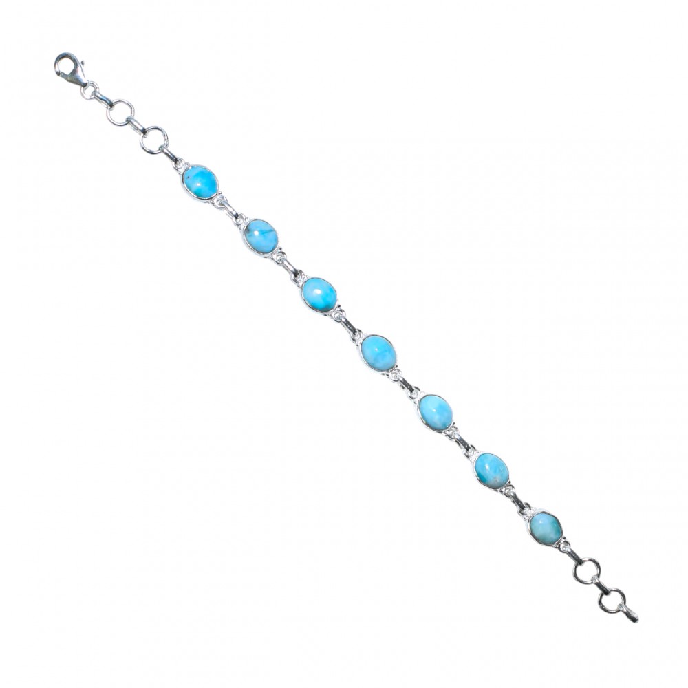 Bratara Argint Larimar Pacific