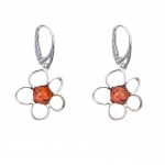 Cercei Argint Chihlimbar Daisy