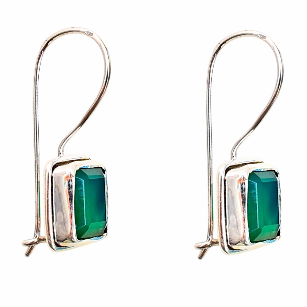 Cercei Argint Jad Verde Mercury