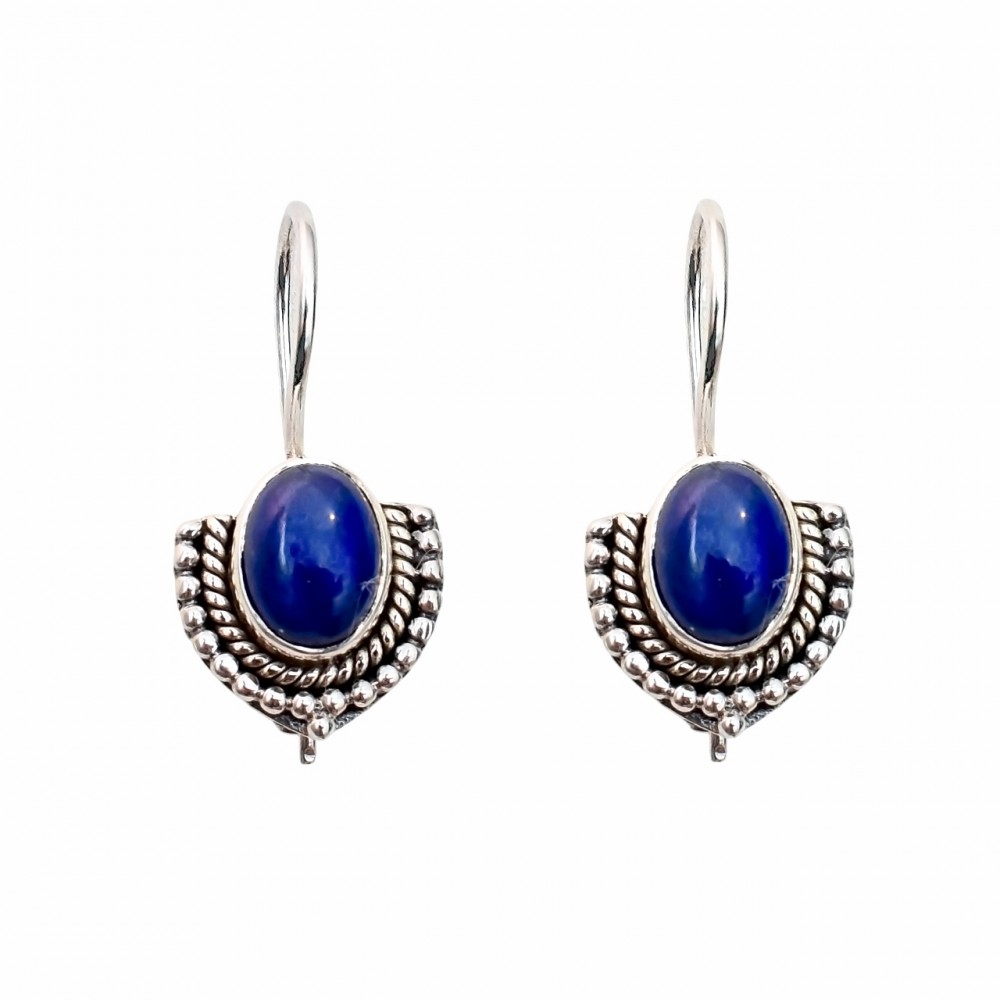 Cercei Argint Lapis Lazuli Omega