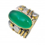 Inel Argint Jad Verde London