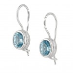 Cercei Argint Blue Topaz Lorena 