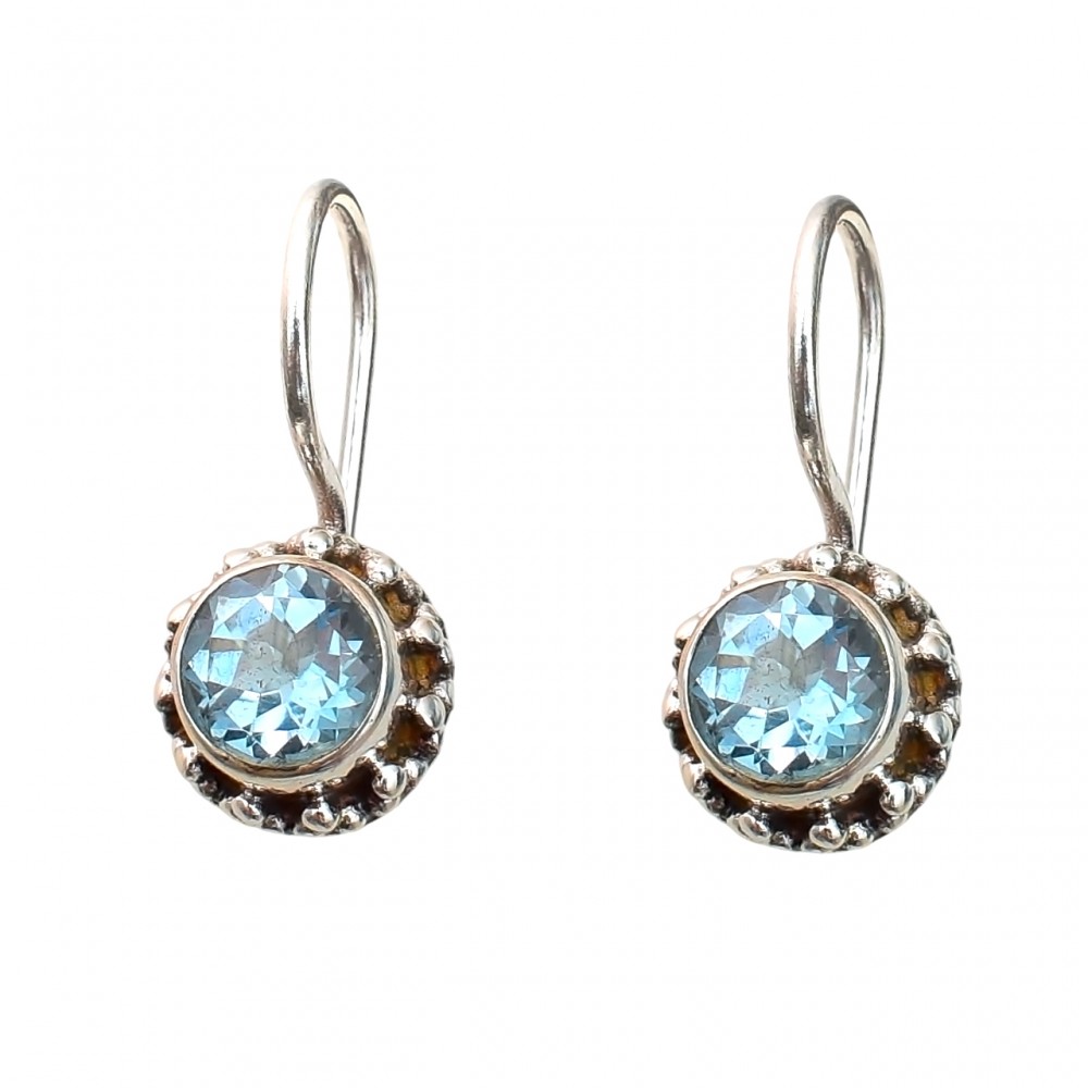 Cercei Argint Blue Topaz Riga