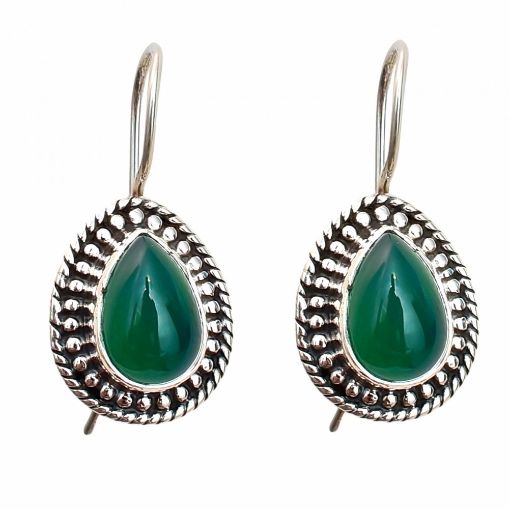 Cercei Argint Jad Verde Eze