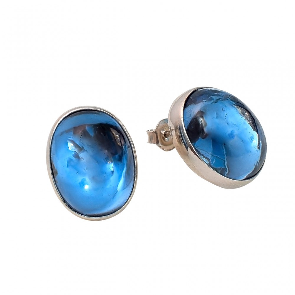 Cercei Argint London Blue Topaz Asha