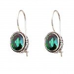Cercei Argint Topaz Verde Anomi
