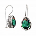 Cercei Argint Topaz Verde Kendra