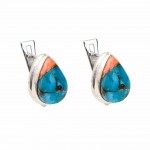 Cercei Argint Oyster Turcoaz Corina