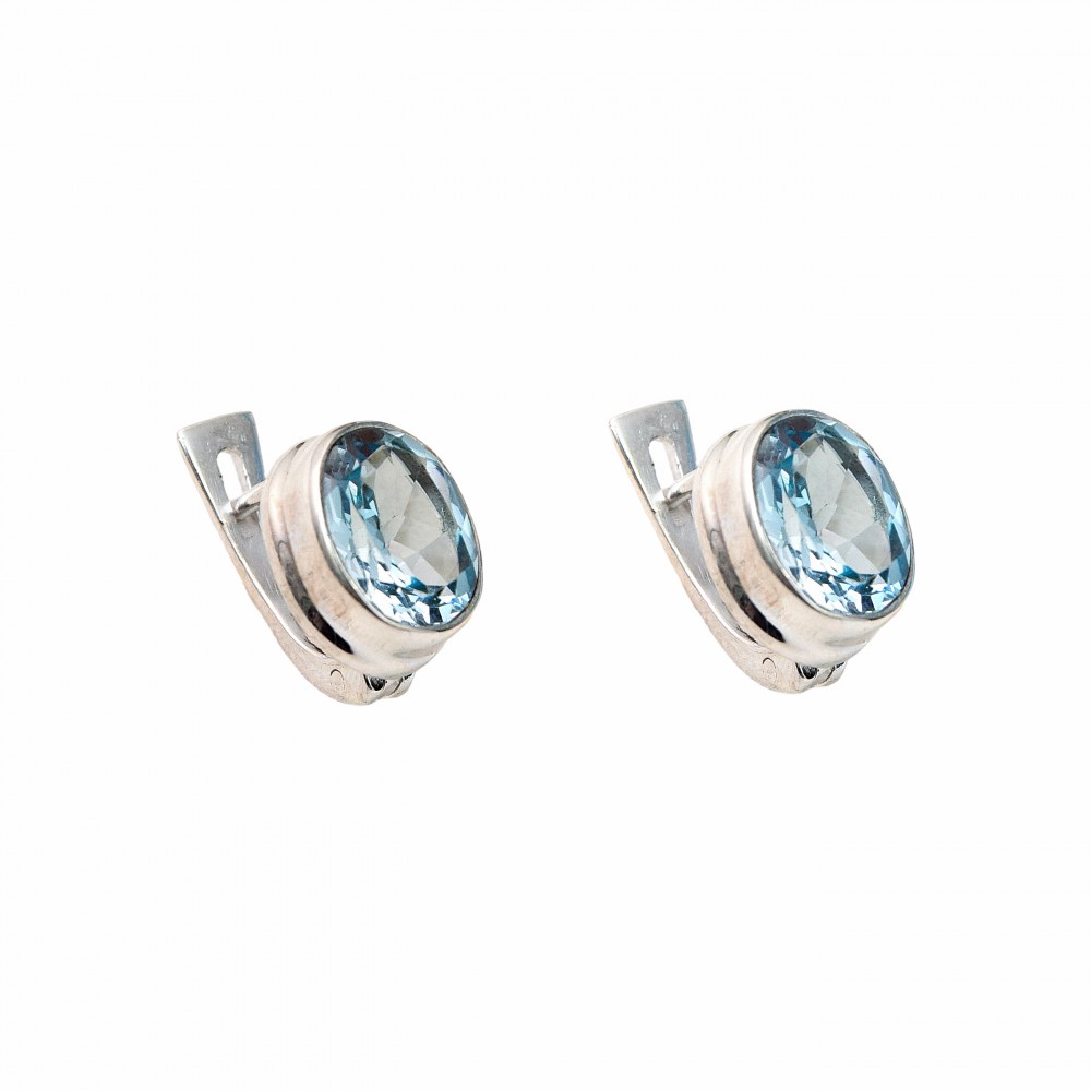 Cercei Argint Blue Topaz Clara