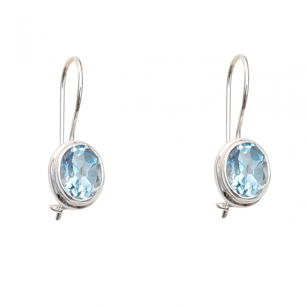 Cercei Argint Blue Topaz Diane 