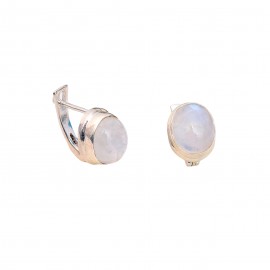 Set Argint Piatra Lunii Blue Topaz și Cianit