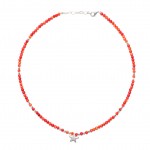 Colier Argint Coral Summer