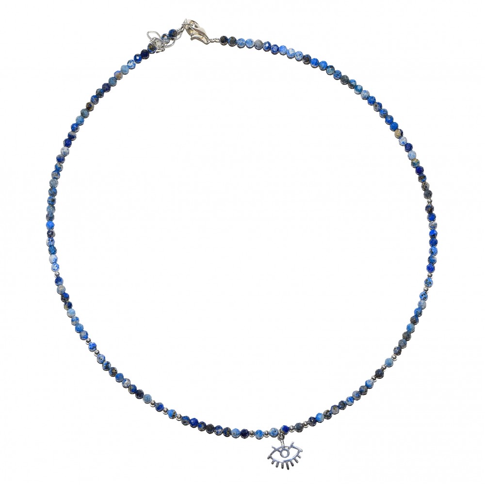 Colier Argint Lapis Lazuli Eye
