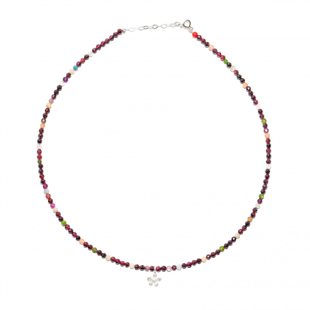 Colier Argint Turmaline Rainbow