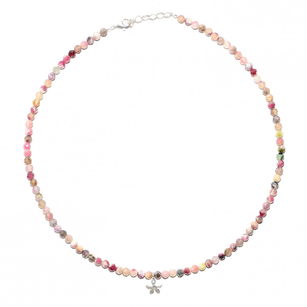 Colier Argint Turmaline Roze
