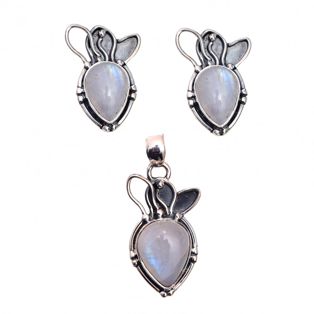 Set Argint Piatra Lunii Aomane