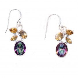 Set Argint Topaz Mistic și Citrin Jena