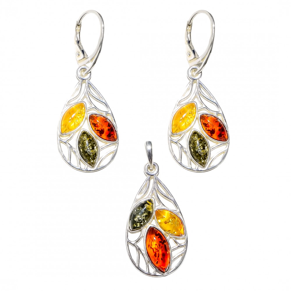 Set Argint Chihlimbar Multicolor Life