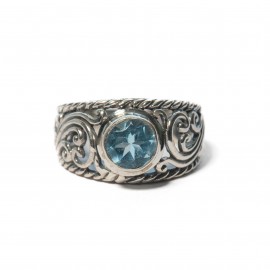 Inel Argint Blue Topaz Bali