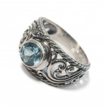 Inel Argint Blue Topaz Bali