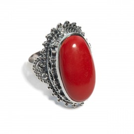 Inel Argint Coral Xerxe