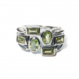 Inel Argint Peridot Elegance