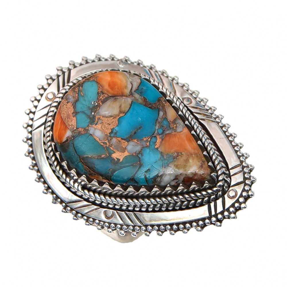Inel Argint Oyster Turquoise Anise