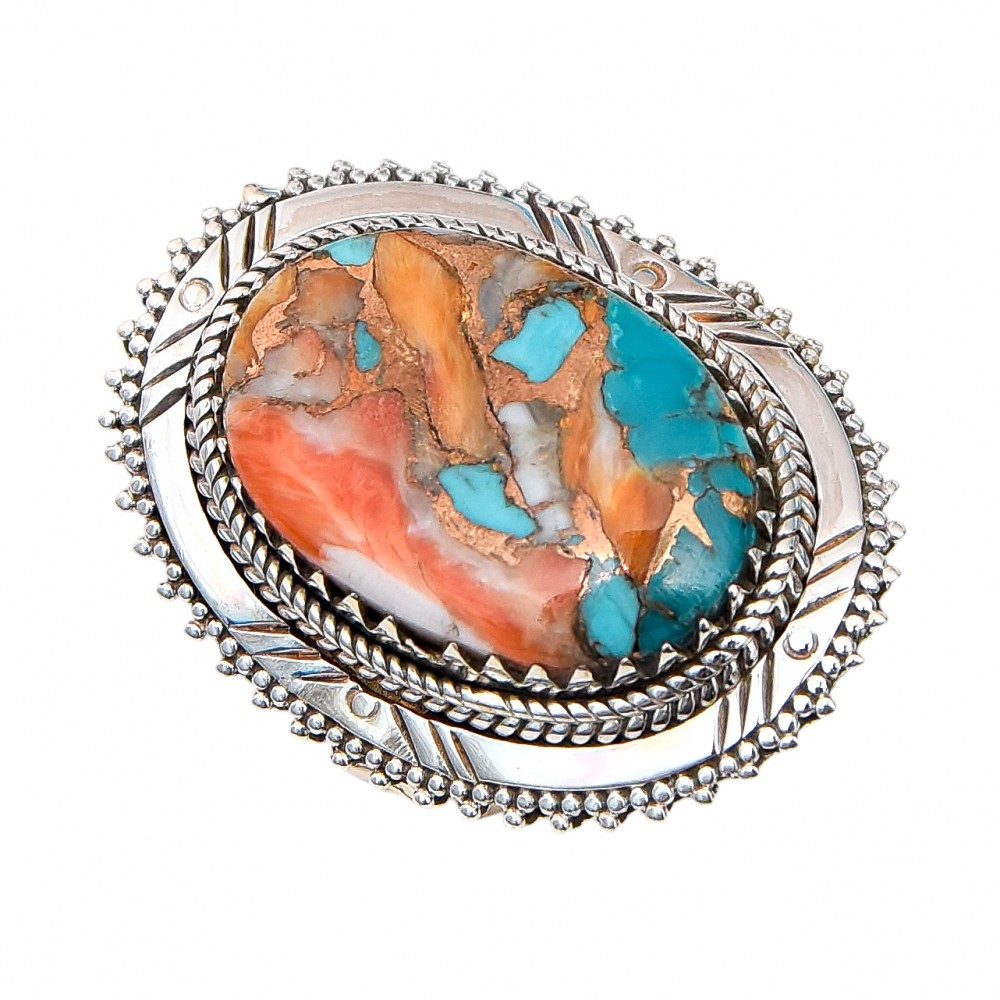 Inel Argint Oyster Turquoise Carmine