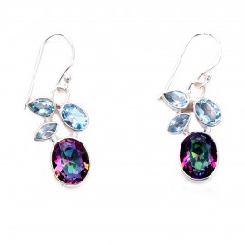 Set Argint Blue si Mistic Topaz