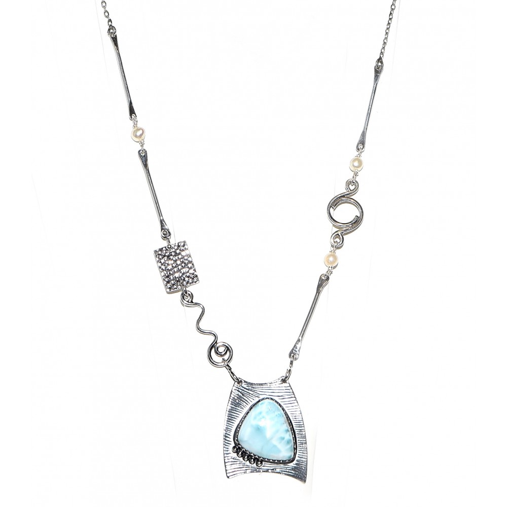 Colier Argint Larimar Diana