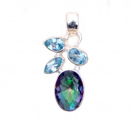 Set Argint Blue si Mistic Topaz