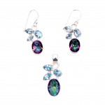 Set Argint Blue si Mistic Topaz
