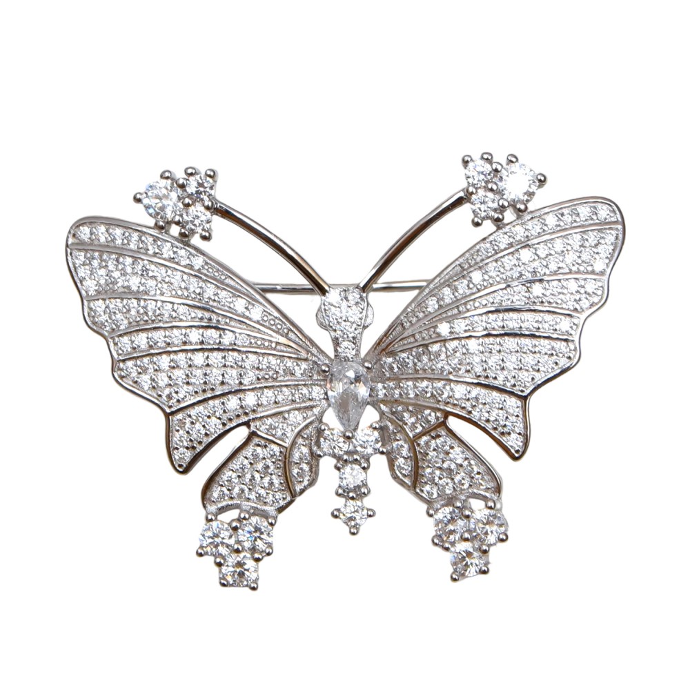 Brosa Argint Zirconii Imperial