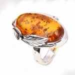 Inel Argint Chihlimbar Coniac Kali
