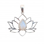 Pandantiv Argint Piatra Lunii Lotus