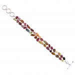 Bratara Argint Turmaline Multicolore 7 Chakre