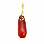 Pandantiv Argint Placat cu Aur Chihlimbar Ruby
