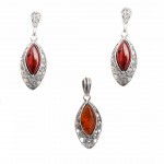 Set Argint Chihlimbar Cognac Goddess