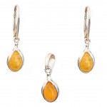 Set Argint Chihlimbar Golden Amber Drops