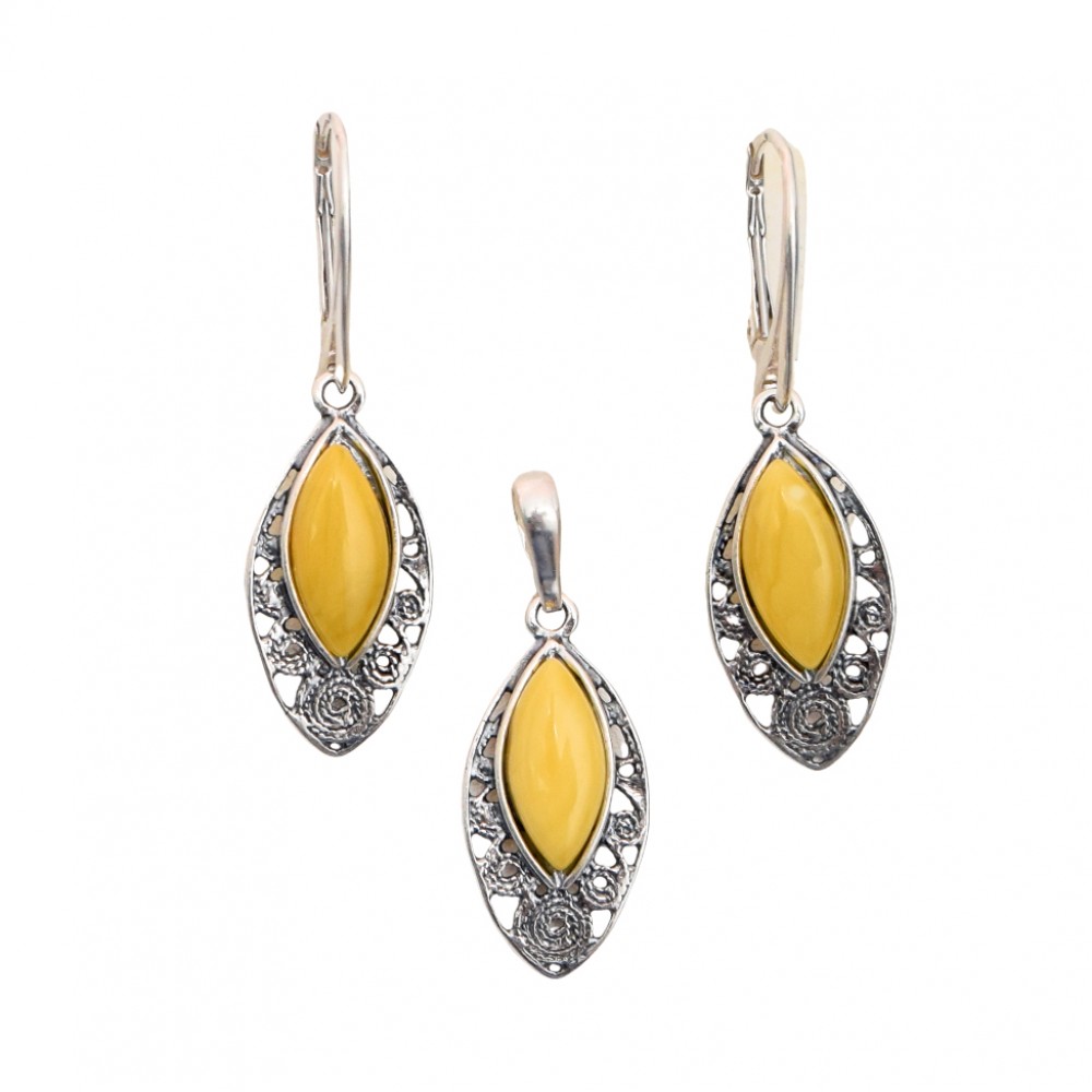 Set Argint Chihlimbar Sunny Goddess