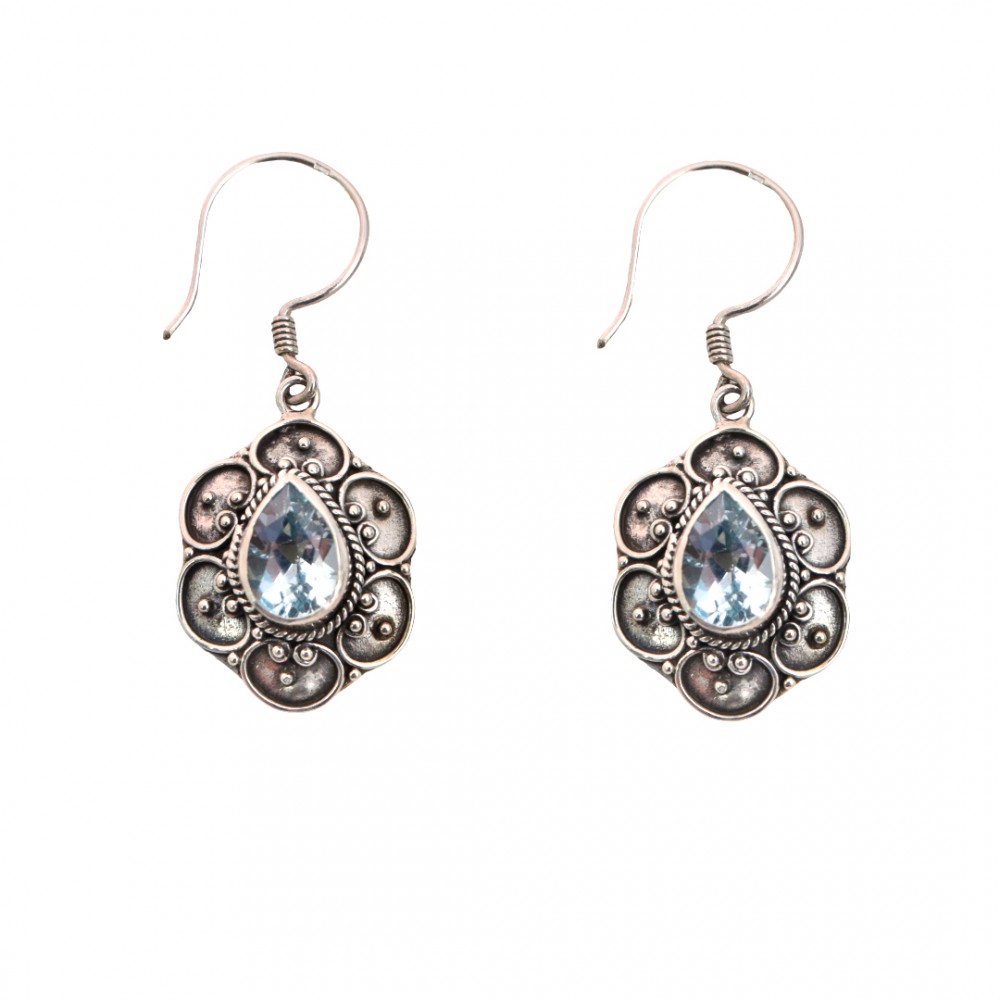 Cercei Argint Blue Topaz Joy