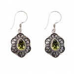 Cercei Argint Peridot Abundance