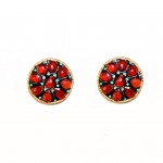Cercei Argint Placat cu Aur 18K Granate Passion